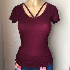 Burgundy shirt